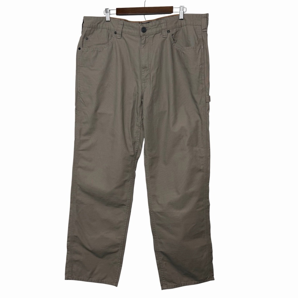Ridgecut Toughwear Work Pants Men's 40x32 Beige Canvas Utility Durable Outdoor
